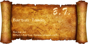 Bartus Tamás névjegykártya
